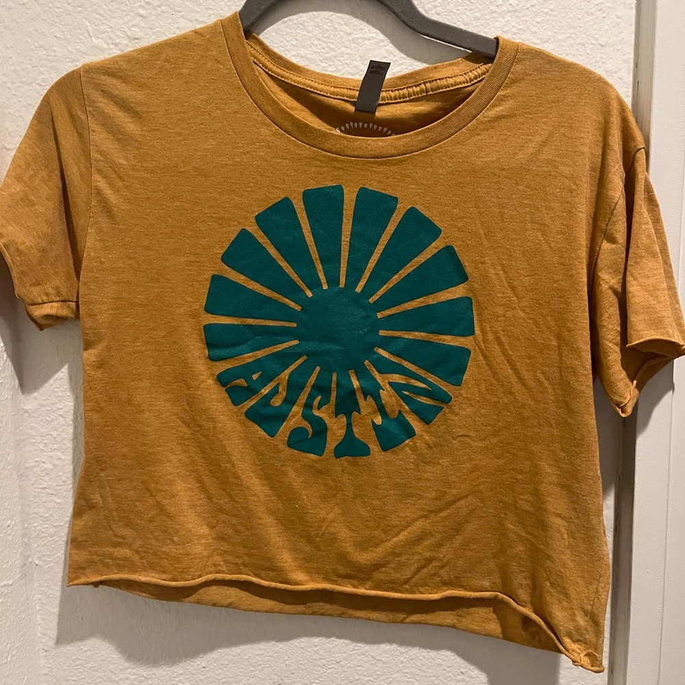 Yellow crop tee
